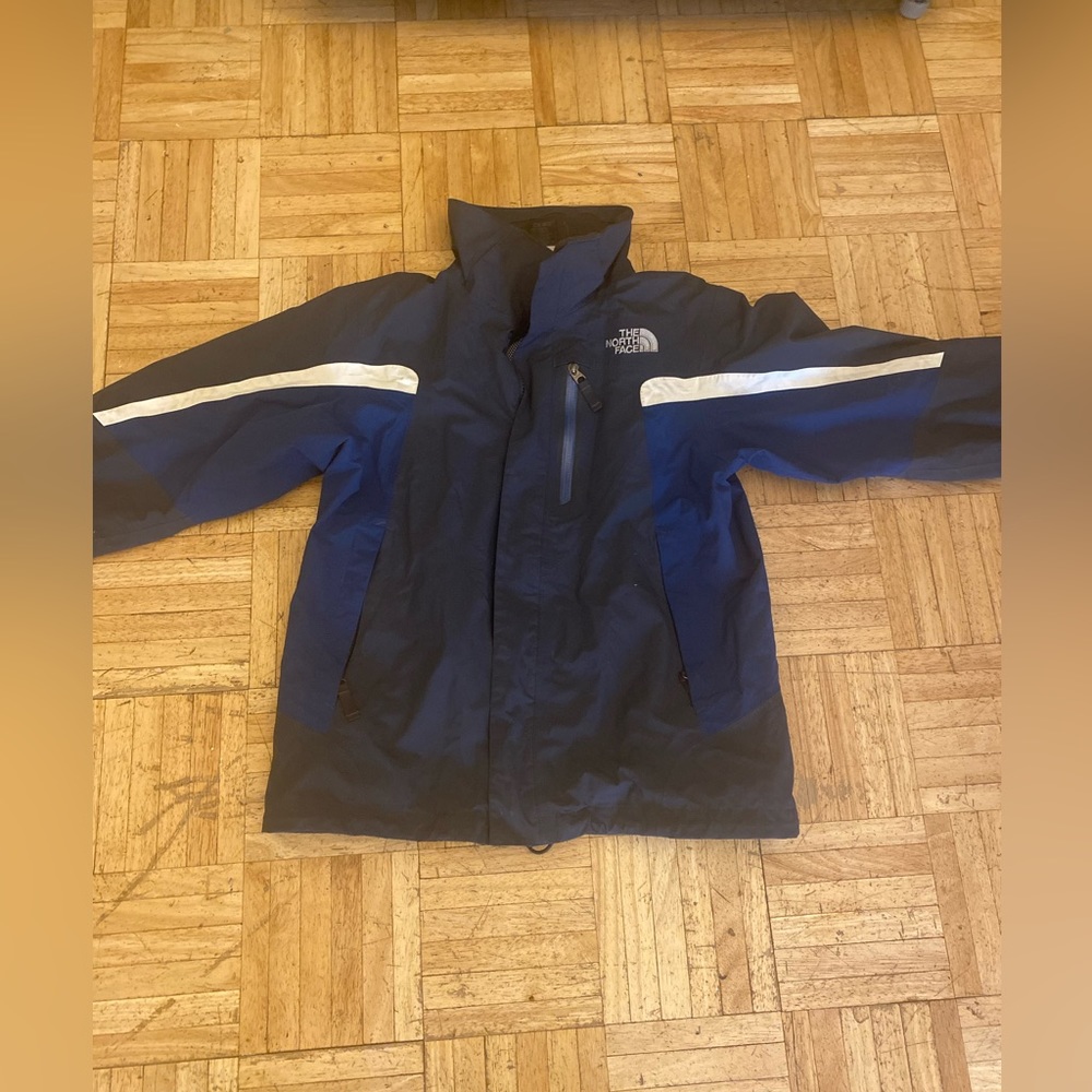 The North Face hyvent blue Gray Waterproof Boys Medium 10/12